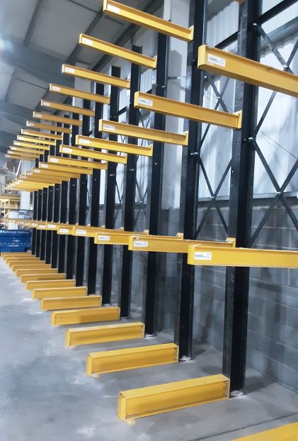 Painted cantilever racking 